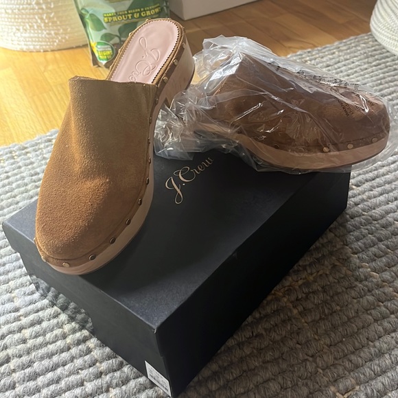 J Crew Dakota Suede Wood Clog (tarnished pecan color) - Picture 4 of 10
